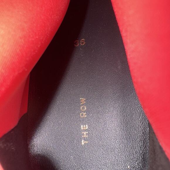 The Row Red Scuba Neoprene Bicolor Zip Ankle Sock Boot Shoes Size 36 Modern - Picture 8 of 10